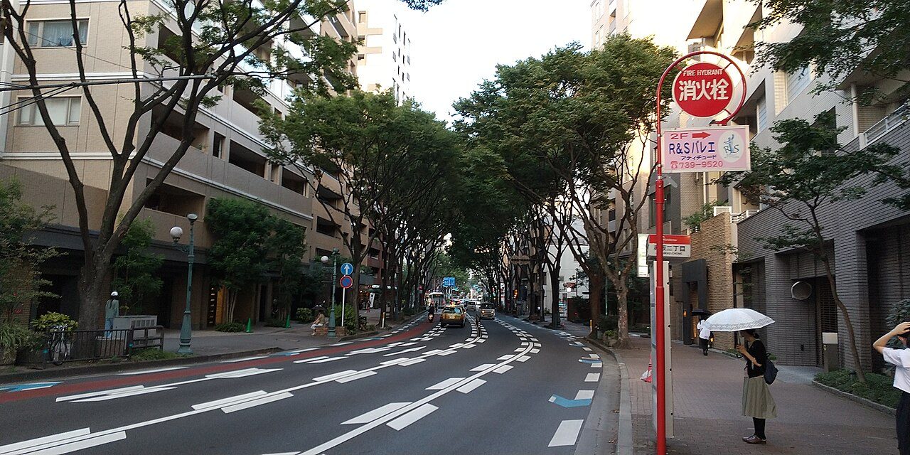 警固・けやき通りのカフェ巡りの風景